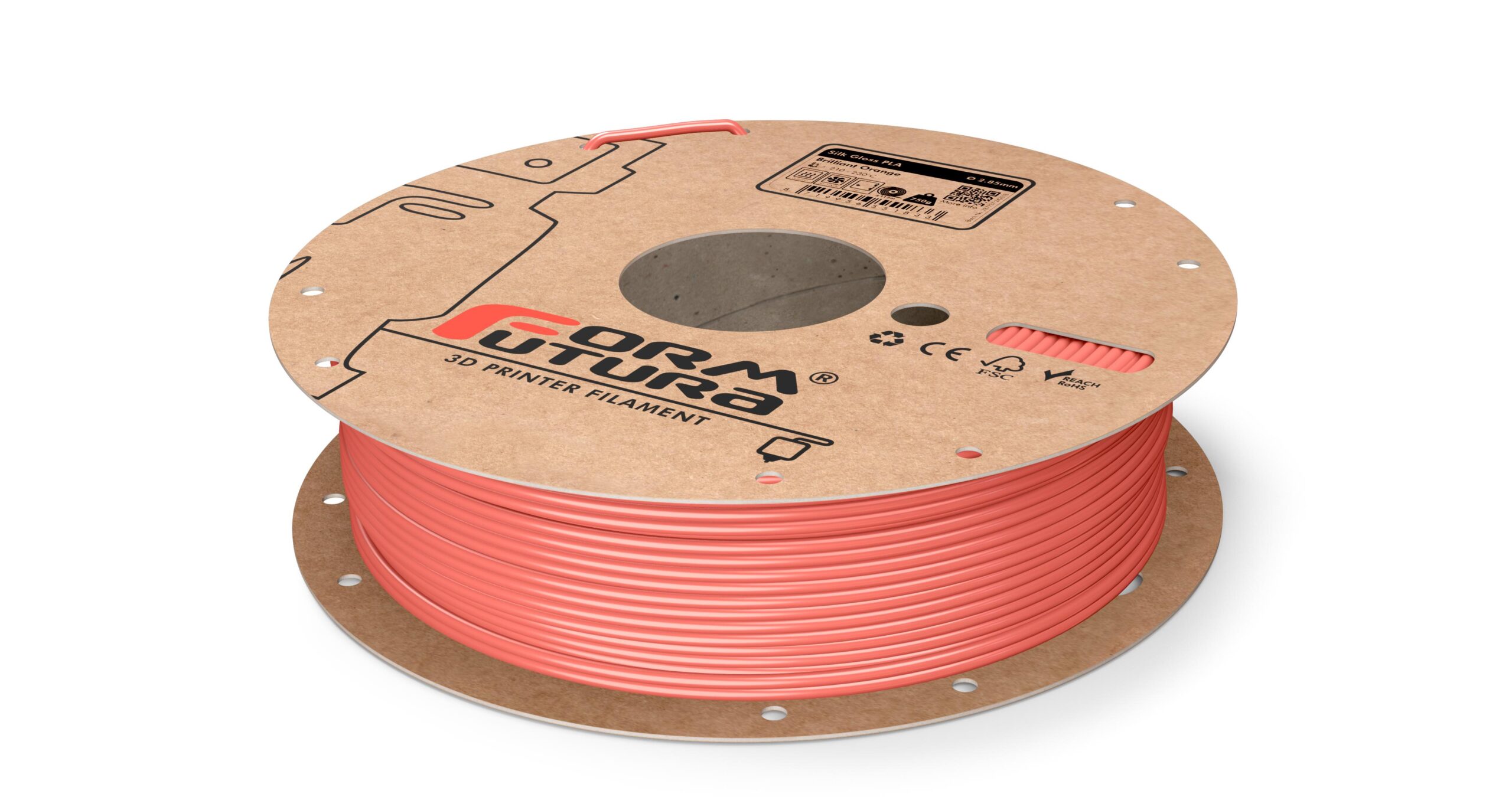V177-285SGPLA-BRORA-0750_8719956551833_Silk-Gloss-PLA-Brilliant-Orange-285-750g__59767_1 PLA Filament Silk Gloss PLA 2.85mm 750 gram Brilliant Orange 3D Printer Filament - Image 1