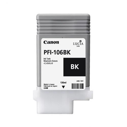 V177-AL-CPFI-106BK_CPFI-106BK__72925_1 CANON PFI-106BK LUCIA EX BLACK INK F OR IPF6300IPF6300SIPF6350IP - Image 1