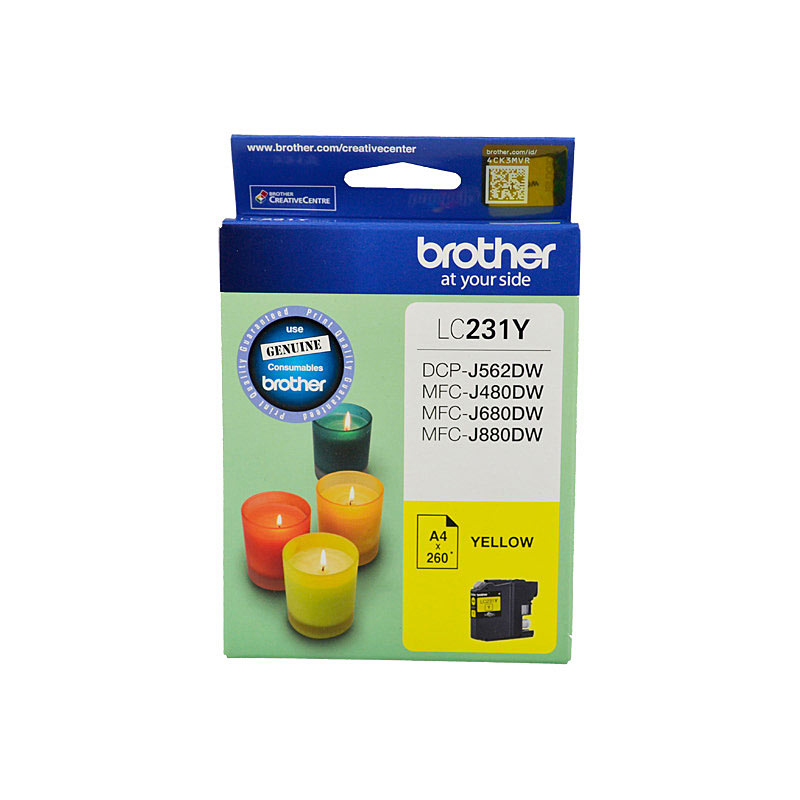 V177-D-B231Y_uc__66455_1 BROTHER LC231 Yellow Ink Cartridge - Image 1
