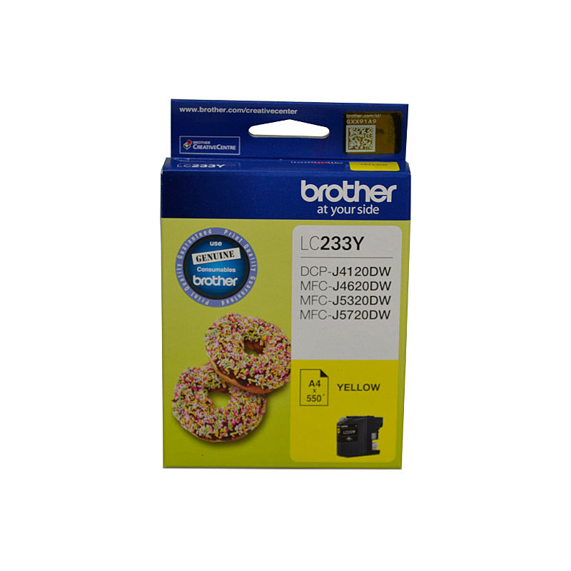 V177-D-B233Y_uc__99793_1 BROTHER LC233 Yellow Ink Cartridge - Image 1