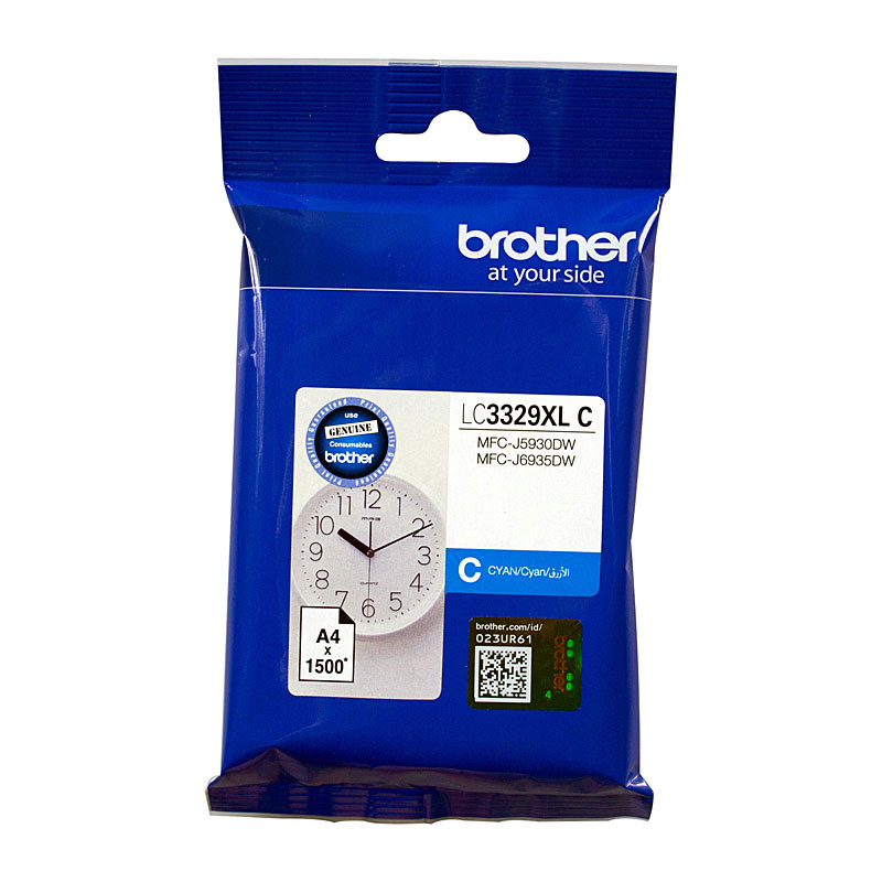 V177-D-B3329XLC_uc__81508_1 BROTHER LC3329XL Cyan Ink Cartridge - Image 1