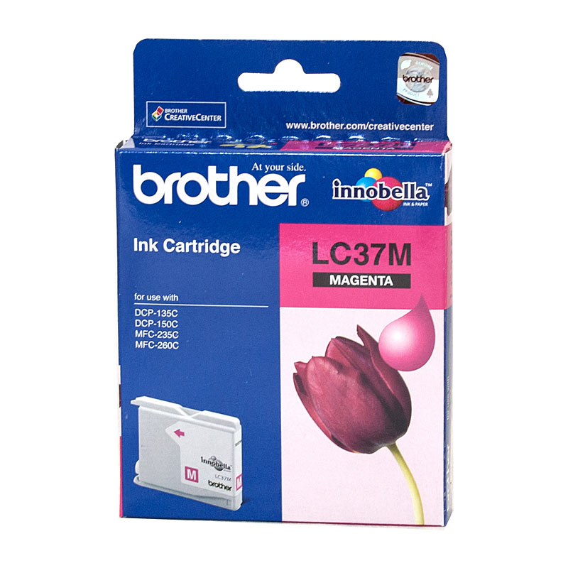 V177-D-B37M_uc__66969_1 Brother LC-37M Magenta Ink Cartridge - to suit DCP-135C/150C, MFC-260C/ 260C SE- up to 300 pages - Image 1