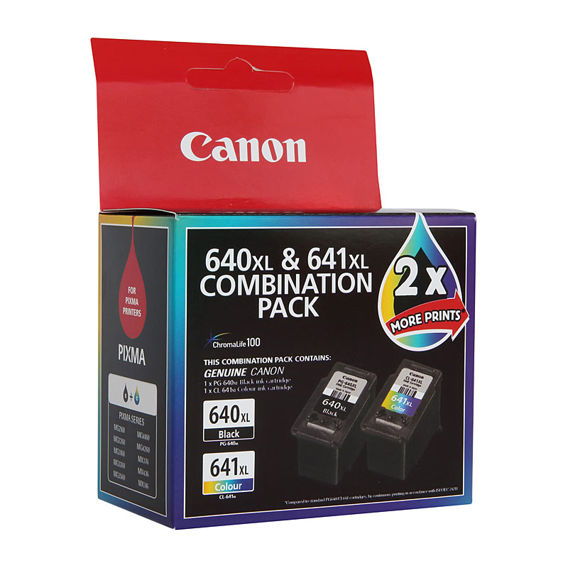 V177-D-C640641XLT_uc__69837_1 CANON PG640 CL641 XL Twin Pack Genuine Inkjet Cartridges - Image 1