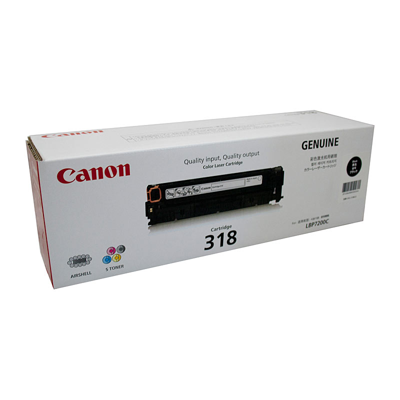 V177-D-CART318B_uc__84495_1 CANON Cartridge318 Black Toner - Image 1