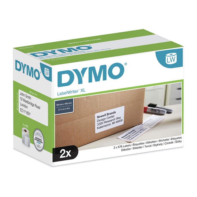 V177-D-DYS0947420_uc__53739_1 DYMO LW 102mm x 59mm White x2 - Image 1