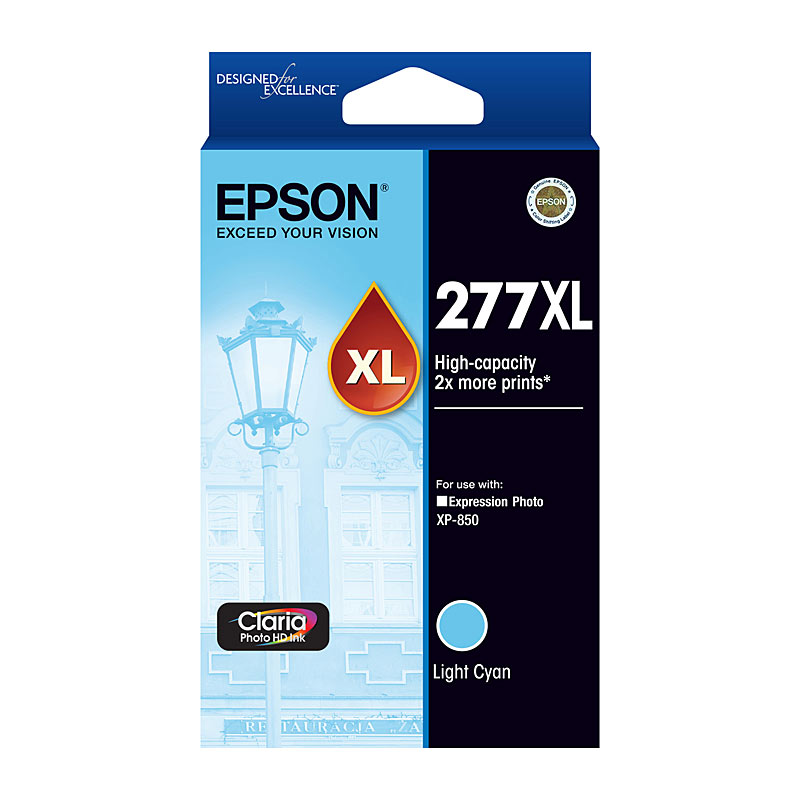 V177-D-E277LCXL_uc__76383_1 EPSON 277XL Light Cyan Ink Cartridge, High Capacity, Claria Photo HD - Image 1