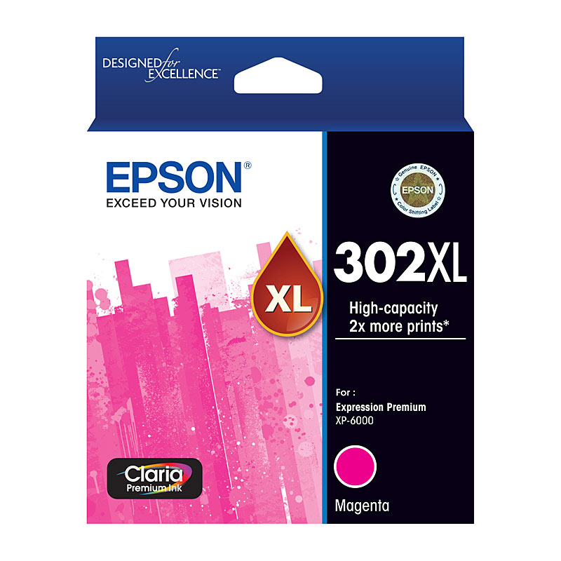V177-D-E302MXL_uc__30751_1 EPSON 302XL Magenta Ink Cartridge - Image 1