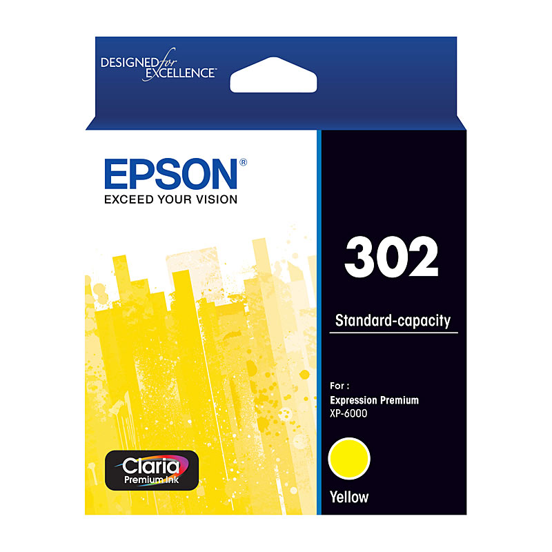 V177-D-E302Y_uc__51113_1 EPSON 302 Yellow Ink Cartridge - Image 1