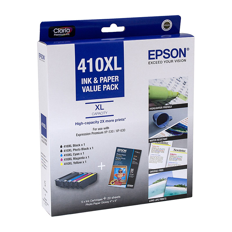 V177-D-E410XLVP_uc__02841_1 EPSON 410XL 5 Ink Value Pack - Image 1