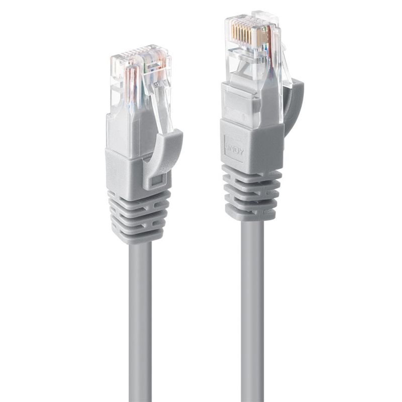 V177-D-LIN48004-uc__38432-00 LINDY 3m CAT6 UTP Cable Grey - Image 1