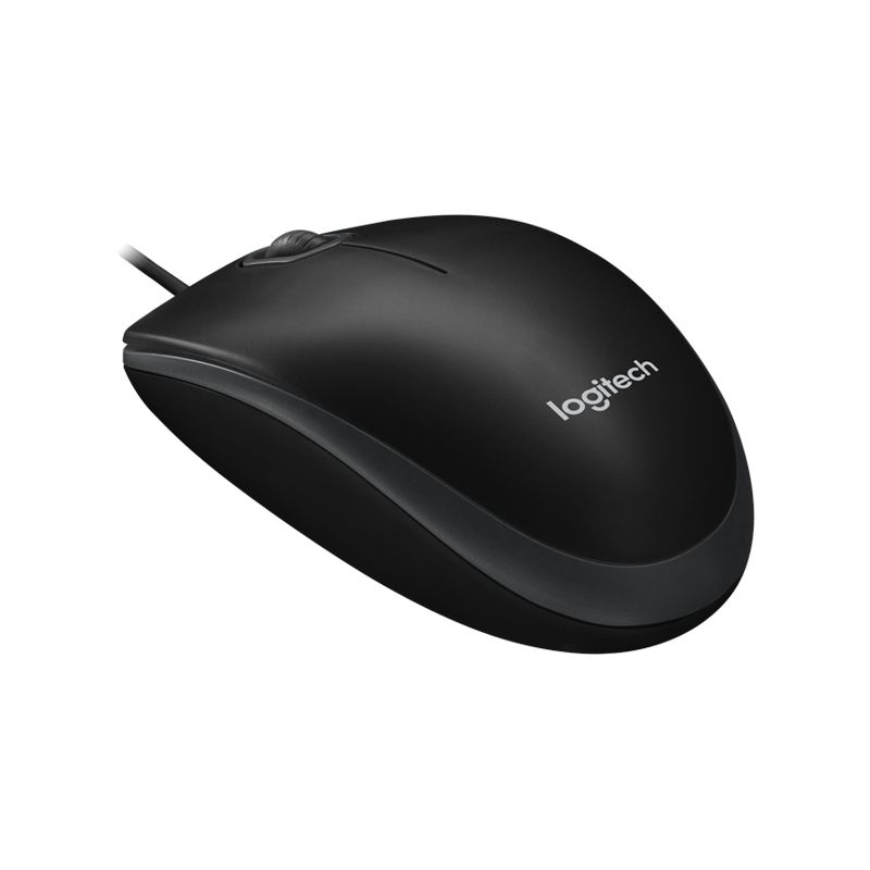 V177-D-LOGB100_uc__41742_1 Logitech B100 Optical USB Mouse 800dpi for PC Laptop Mac Tux Full Size Comfort smooth mover 3yr - Image 1