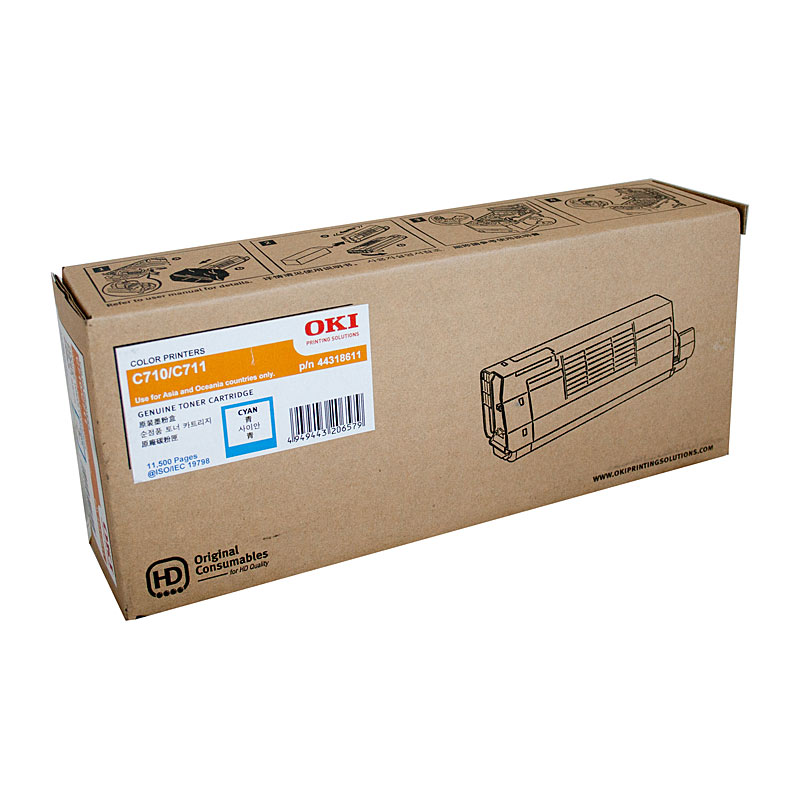 V177-D-O710C-uc__54131-00 OKI C710N/C711N Cyan Toner - Image 1