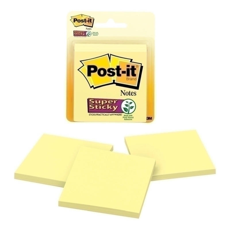 V177-D-PI3321SSCY-70887-00 POST-IT S S Note 3321-SSCY Pk3 Bx6 - Image 1