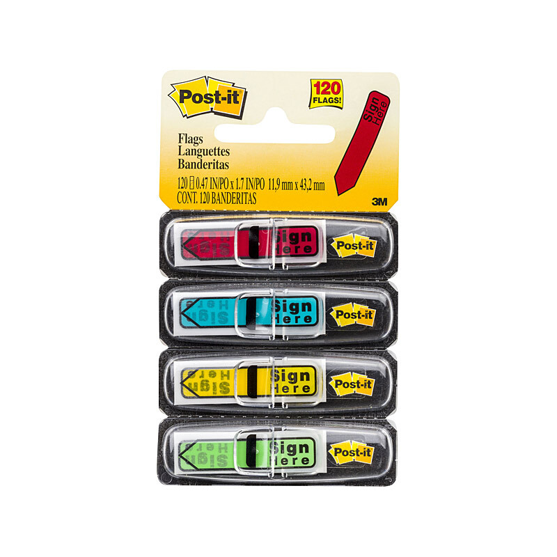 V177-D-PI70071358686_PI70071358686__46075_1 POST-IT Flag Sign 684-SH Pack of 4 Box of 6 - Image 1