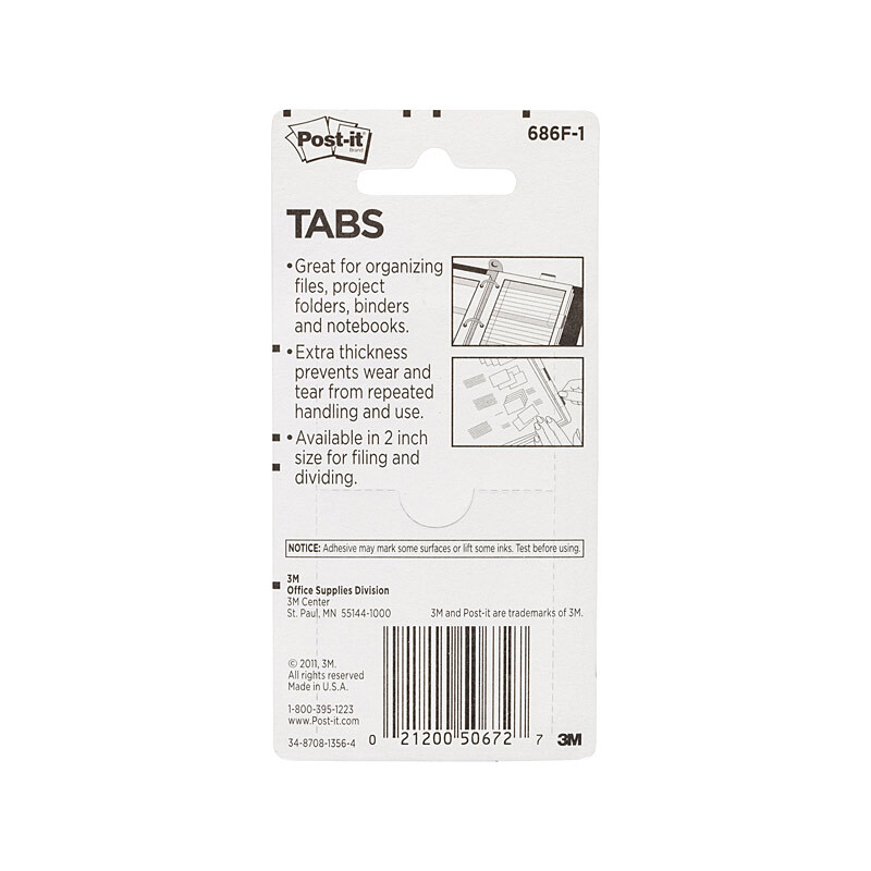 V177-D-PI70071424140-PI70071424140__96275-00 POST-IT Tabs 686F-1 Pack of 24 Box of 6 - Image 1