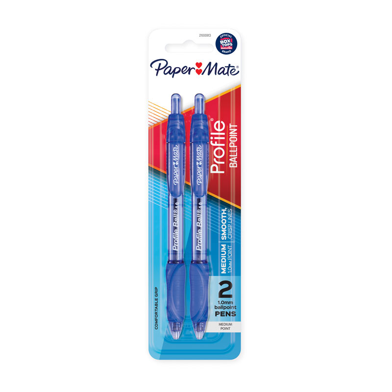 V177-D-PM2100913-30187-00 PAPER MATE Profi RT 1.0 Ball Pen Blu Pack 2 Box of 6 - Image 1