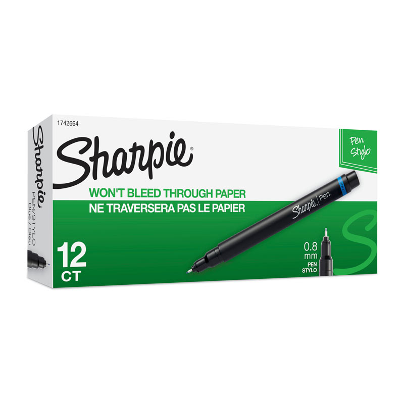 V177-D-SH1742664-34163-00 SHARPIE Pen Fineliner Blu Box of 12 - Image 1