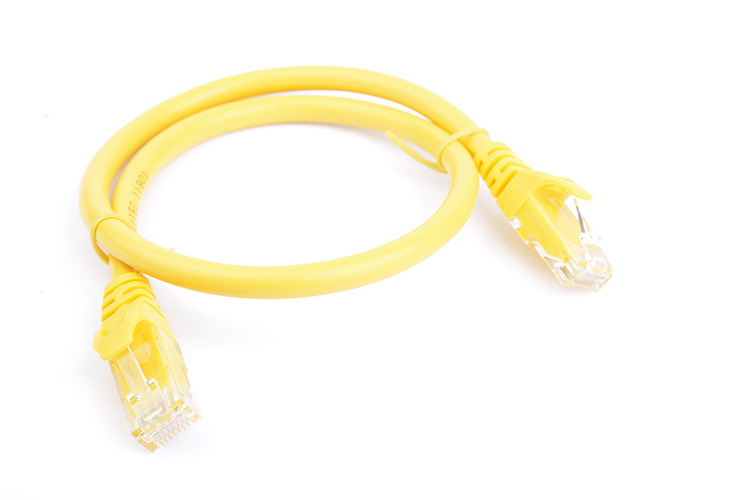 V177-L-CB8W-PL6A-0.5YEL-CB8W-PL6A-0.5YEL__75537-00 8WARE Cat6a UTP Ethernet Cable 0.5m (50cm) Snagless Yellow - Image 1