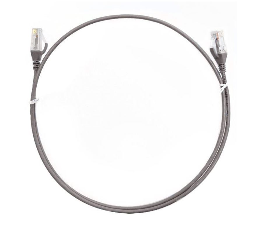 V177-L-CBAT-CAT6THINGE-050M_CBAT-CAT6THINGE-050M__05766_1 8WARE CAT6 Ultra Thin Slim Cable 0.5m / 50cm - Grey Color Premium RJ45 Ethernet Network LAN UTP Patch Cord 26AWG - Image 1