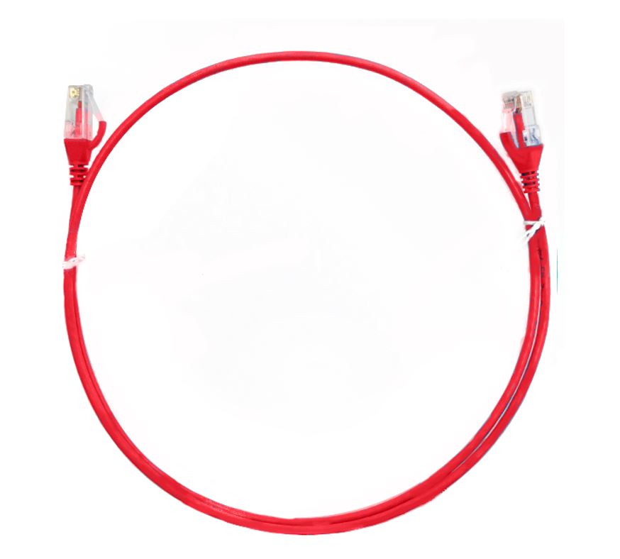 V177-L-CBAT-CAT6THINRD-10M_CBAT-CAT6THINRD-10M__37999_1 8WARE CAT6 Ultra Thin Slim Cable 10m - Red Color Premium RJ45 Ethernet Network LAN UTP Patch Cord 26AWG - Image 1