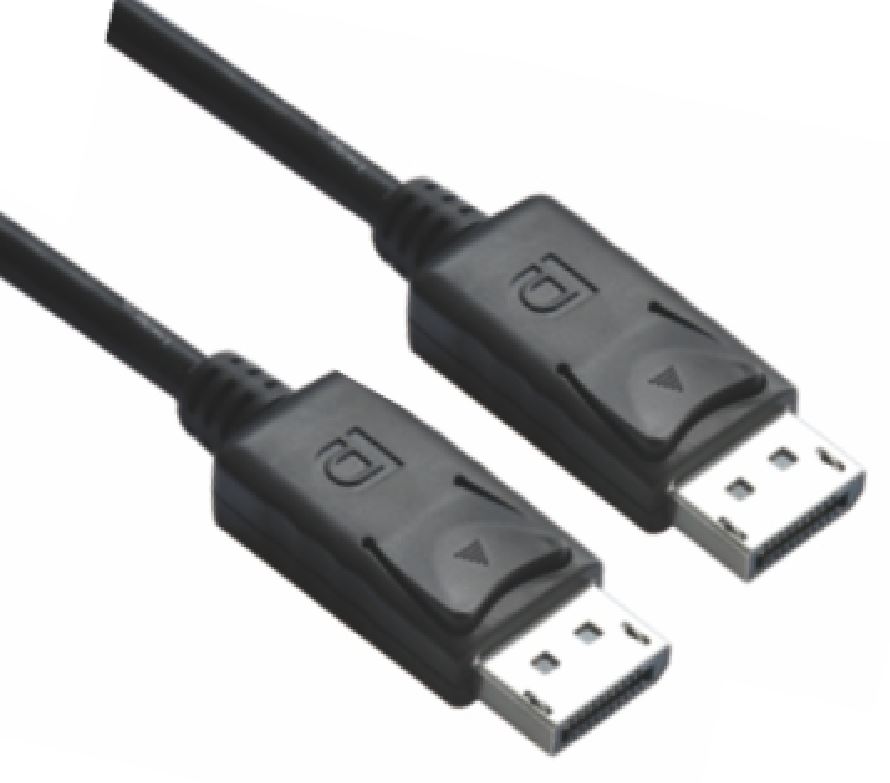 V177-L-CBAT-DP-MM-1M_CBAT-DP-MM-1M__45971_1 ASTROTEK DisplayPort DP Cable 1m - 20 pins Male to Male 1.2V 30AWG Nickle Plated Assembly type Black PVC Jacket RoHS CBAT-DP-MM-2M - Image 1