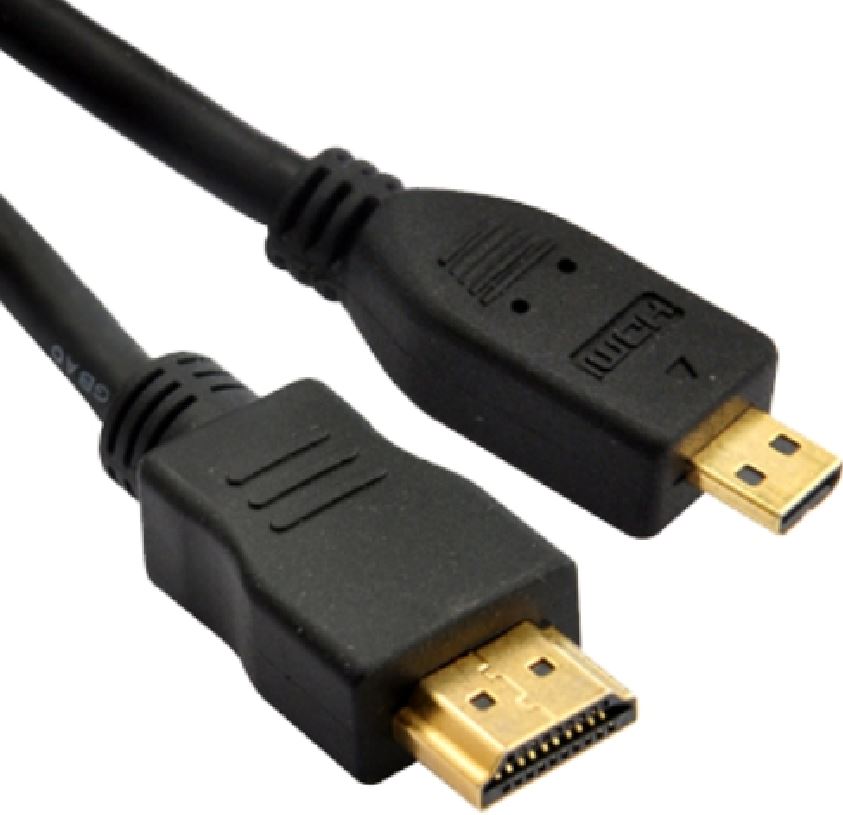 V177-L-CBAT-HDMIMICRO-MM3_CBAT-HDMIMICRO-MM3__30306_1 ASTROTEK HDMI to Micro HDMI Cable 3m - 1.4v 19 pins A Male to D Male 34AWG OD4.2mm Gold Plated RoHS LS - Image 1