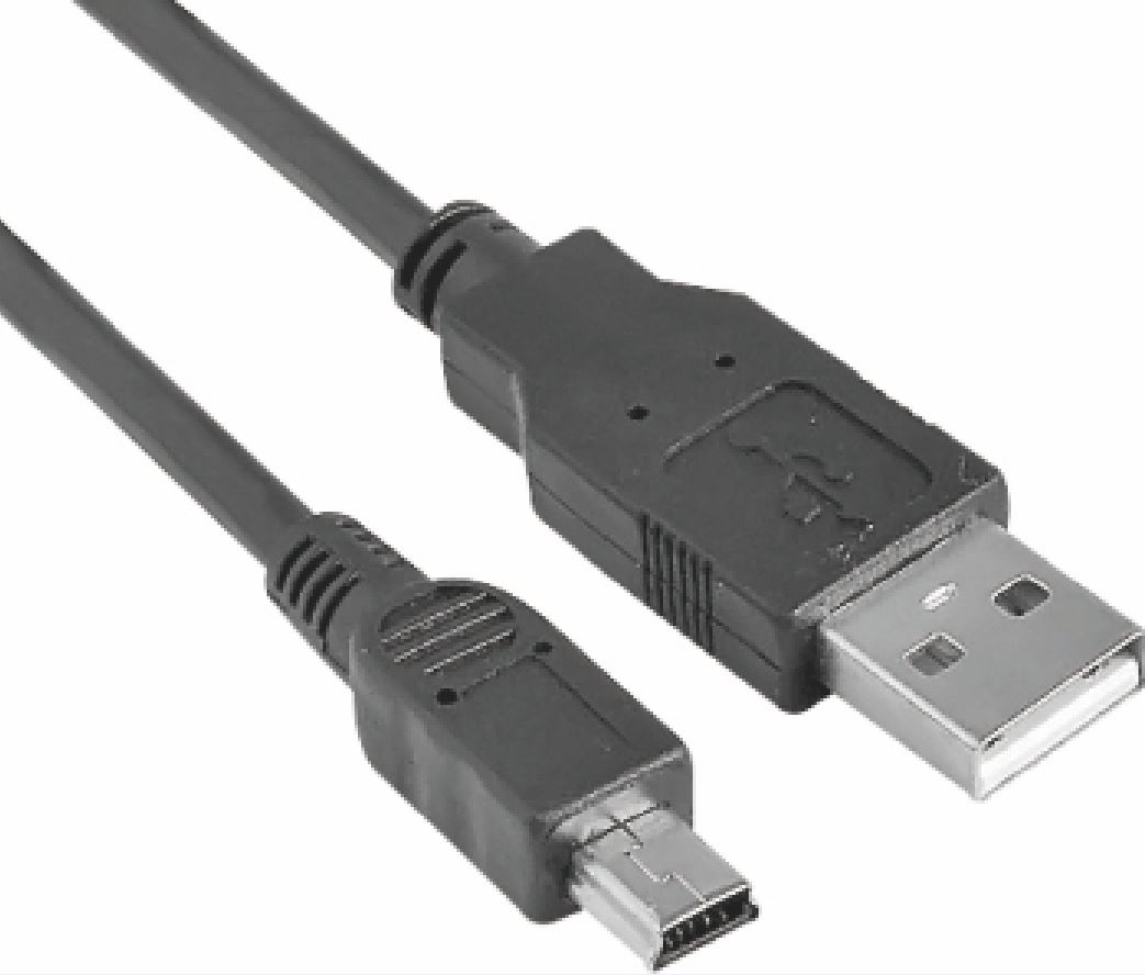 V177-L-CBAT-USB-A-MINI-1M_CBAT-USB-A-MINI-1M__42202_1 ASTROTEK USB 2.0 Cable 1m - Type A Male to Mini B 5 pins Male Black Colour RoHS - Image 1
