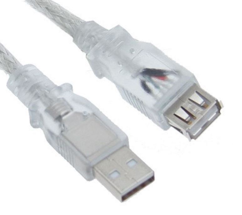 V177-L-CBAT-USB2-AA-3M_CBAT-USB2-AA-3M__21179_1 ASTROTEK USB 2.0 Extension Cable 3m - Type A Male to Type A Female Transparent Colour RoHS CBAT-USB2-AA-5M - Image 1