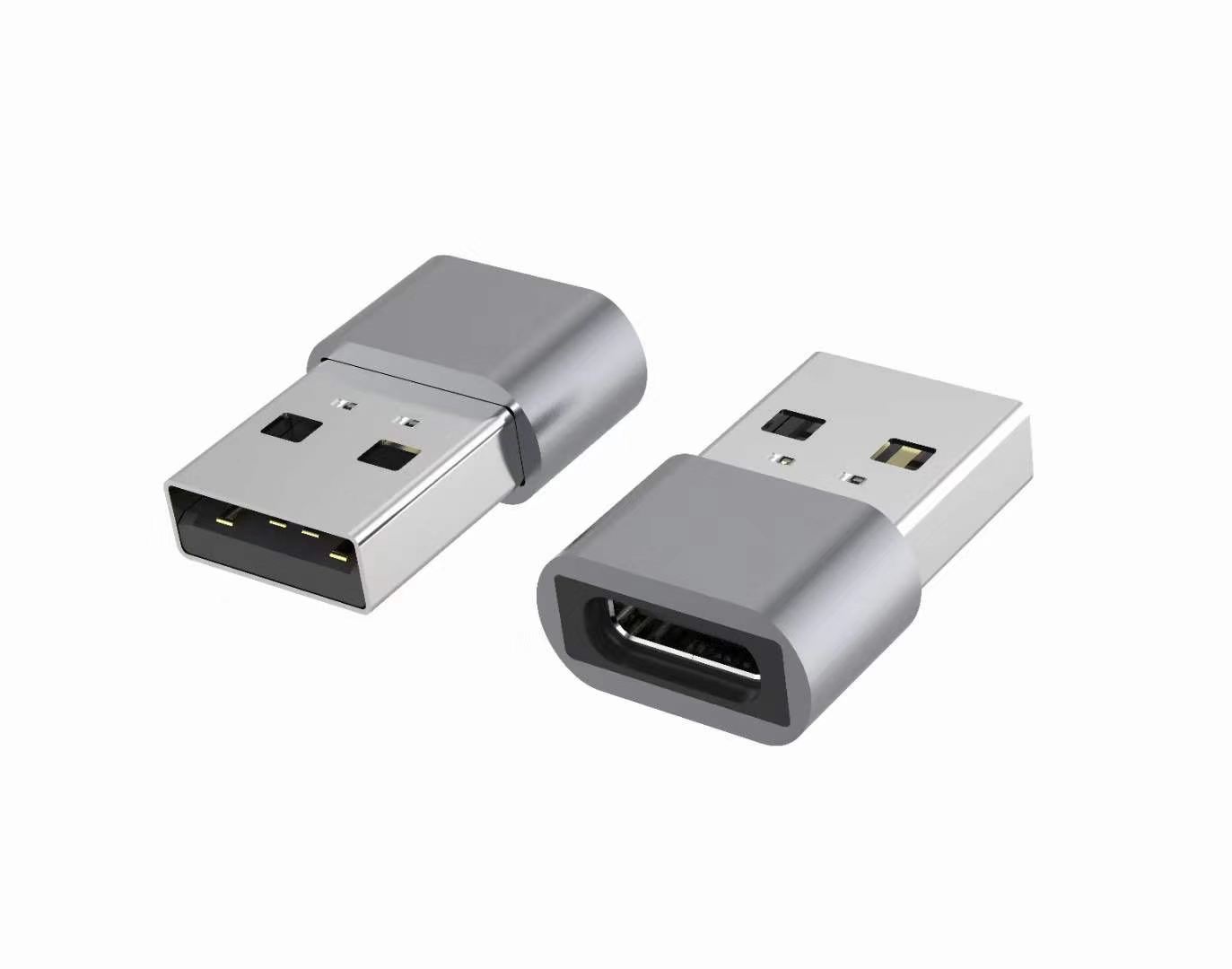 V177-L-CBAT-USBCUSBA-FM_CBAT-USBCUSBA-FM__91586_1 ASTROTEK Type C Female to USB 2.0 Male OTG Adapter 480Mhz For Laptop, Wall Chargers,Phone Sliver 1 Yr - Image 1