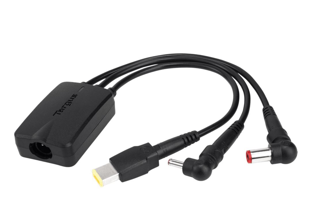 V177-L-NAT-ACC1009AUX-NAT-ACC1009AUX__03919-00 Targus 3-Way Active DC Charging Cable - Accommodates up to 3 different Power Tips/SecureFix clips for Semi-Permanent Bonding to the DC cable - Image 1