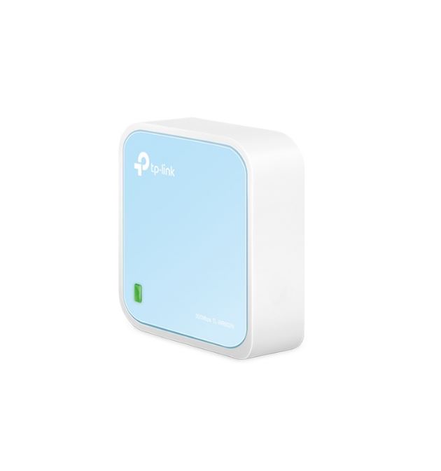 V177-L-NWTL-WR802N_NWTL-WR802N__56222_1 TP-LINK TL-WR802N N300 Wireless N Nano Router 2.4GHz 300Mbps 1x100Mbps LAN/WAN 1xMicro USB 802.11bgn Built-in Antenna Pocket Size Travel Router - Image 1