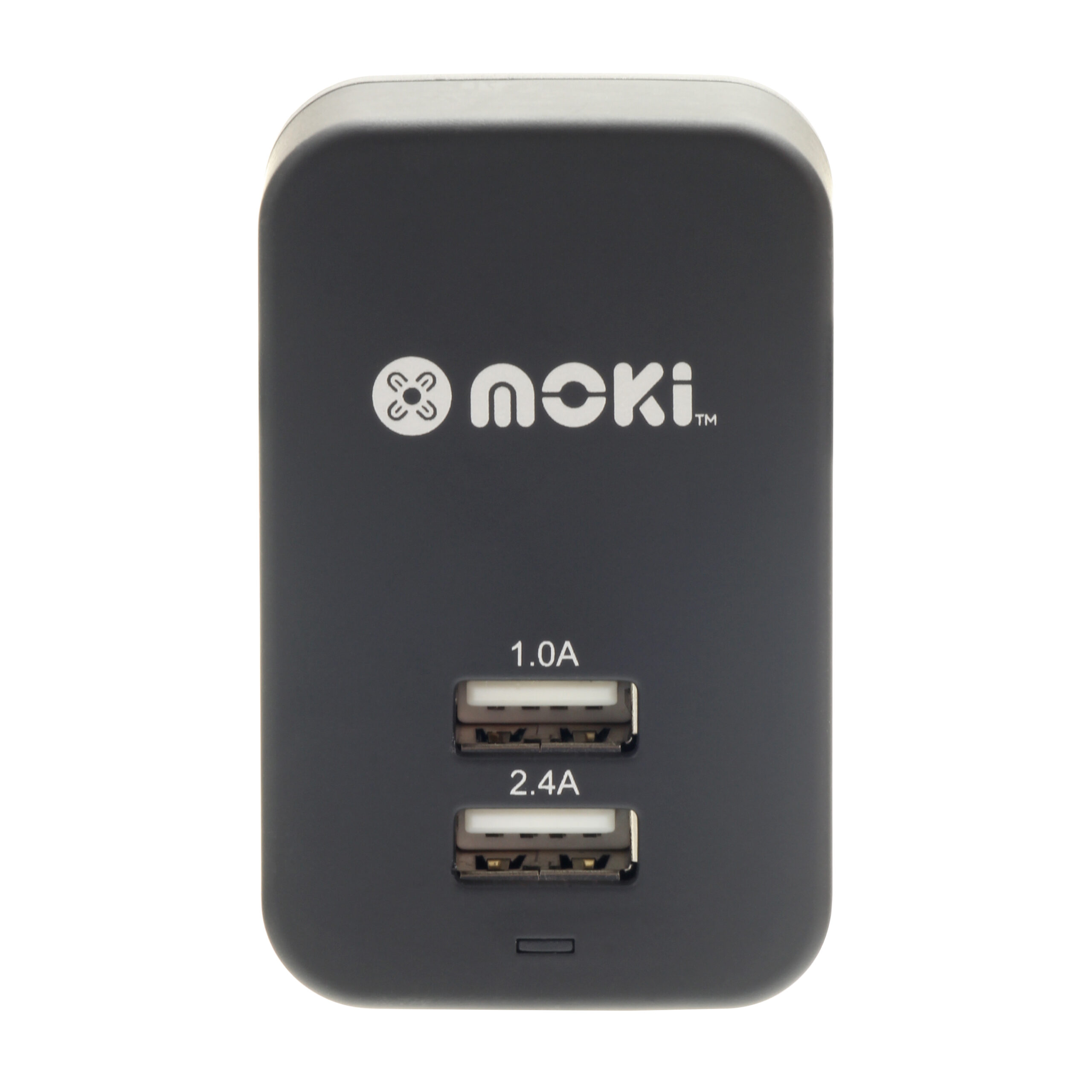 V177-MUSBWB-ACC-MUSBWB-00__84267-00 MOKI Dual USB Wall Charger Black - Image 1