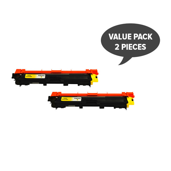V177-SET2BR255Y_SET2BR255Y__11863_1 TN-255 Yellow Premium Generic Toner Set of 2 - Image 1