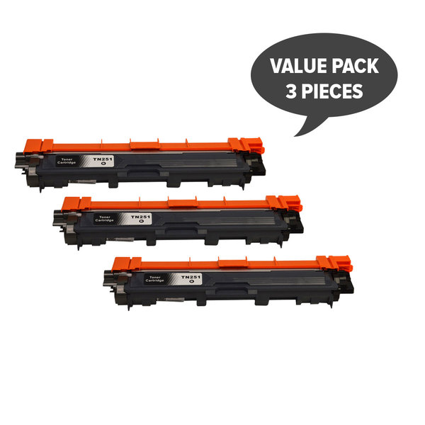V177-SET3BR251B_SET3BR251B__46542_1 TN-251 Black Premium Generic Toner Set of 3 - Image 1