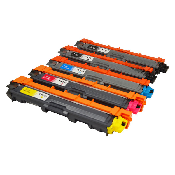 V177-SETB5BR251_SETB5BR251__03225_1 TN-251 TN-255 Premium Generic Toner Set of 5 - Image 1