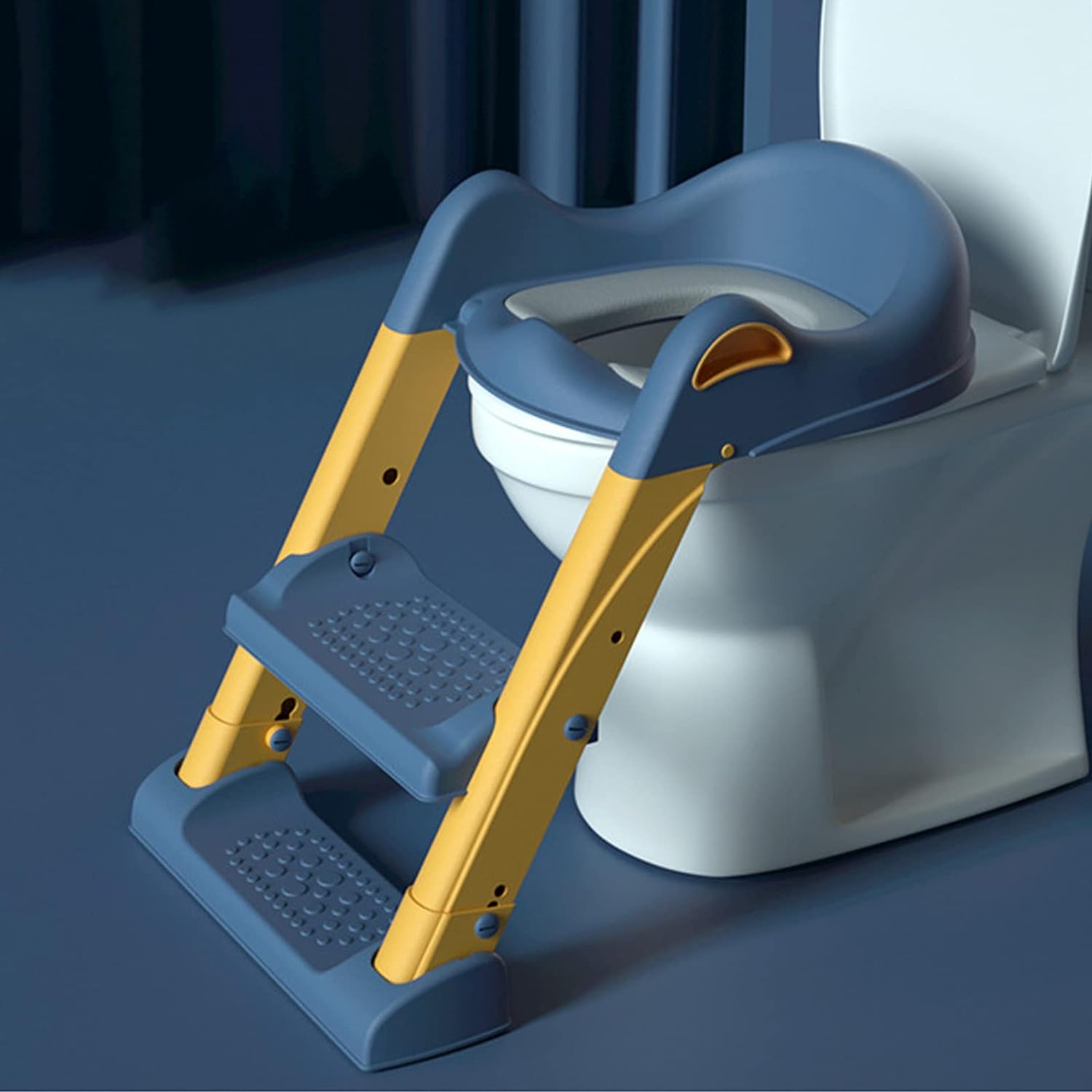V178-21021-139784-00 Potty Training Seat Step, Stool Ladder, Kids Boys Girls (Yellow) - Image 1