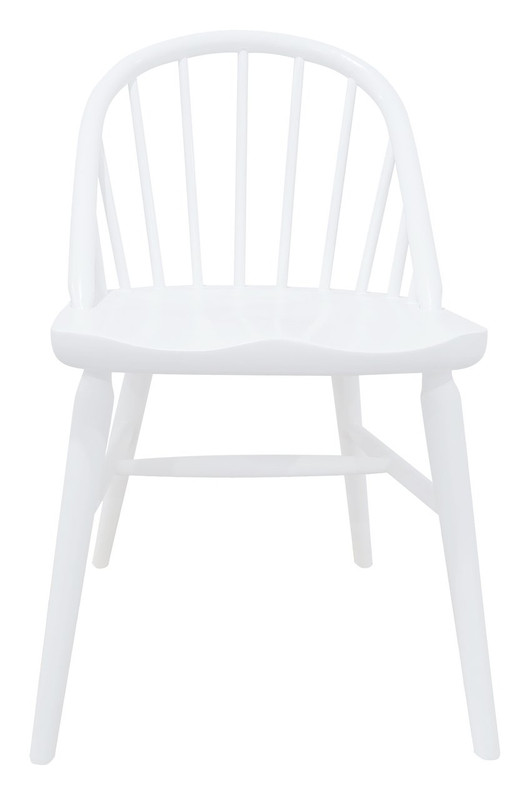 V199-CH050OVRSF2WH-189637-00 Vera Solid Oak Dining Chair - Set of 2 (White) - Image 1