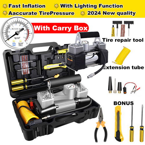V201-BAZ0512BL8AU2-175443-00 4WD Car Pump Truck 12V 150PSI Car Air Compressor Portable Tyre Deflator Inflator - Image 1