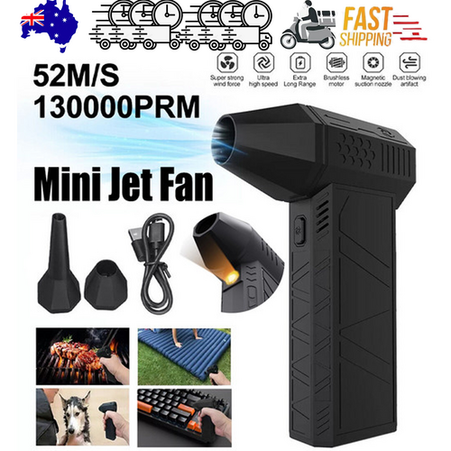 V201-GFJ5000BL8AU-208714-00 130000 RPM Powered Mini Jet Fan Dry Fan Mini Blower Turbo Fan Multifunctional - Image 1