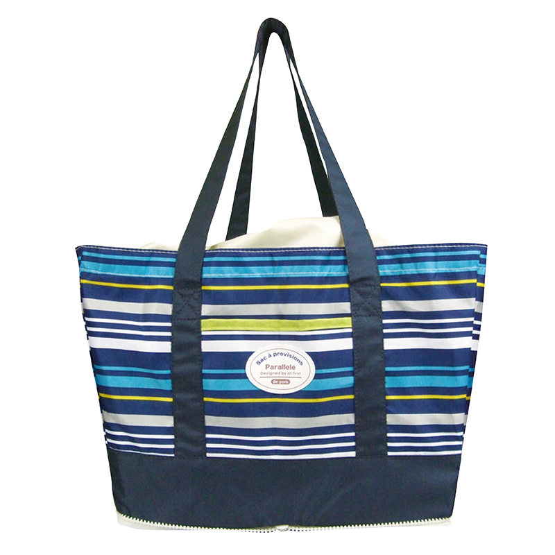 V201-W12583190-191421-00 Large Supermarket Shopping Bag Eco Grocery Shoulder Bag Tote Foldable Reusable - Image 1