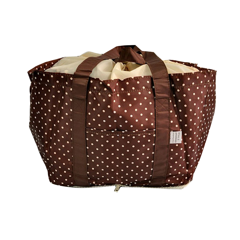 V201-W12583194-191425-00 Large Supermarket Shopping Bag Eco Grocery Shoulder Bag Tote Foldable Reusable - Image 1