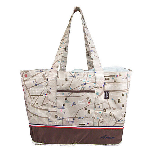 V201-W12583199-191427-00 Large Supermarket Shopping Bag Eco Grocery Shoulder Bag Tote Foldable Reusable - Image 1