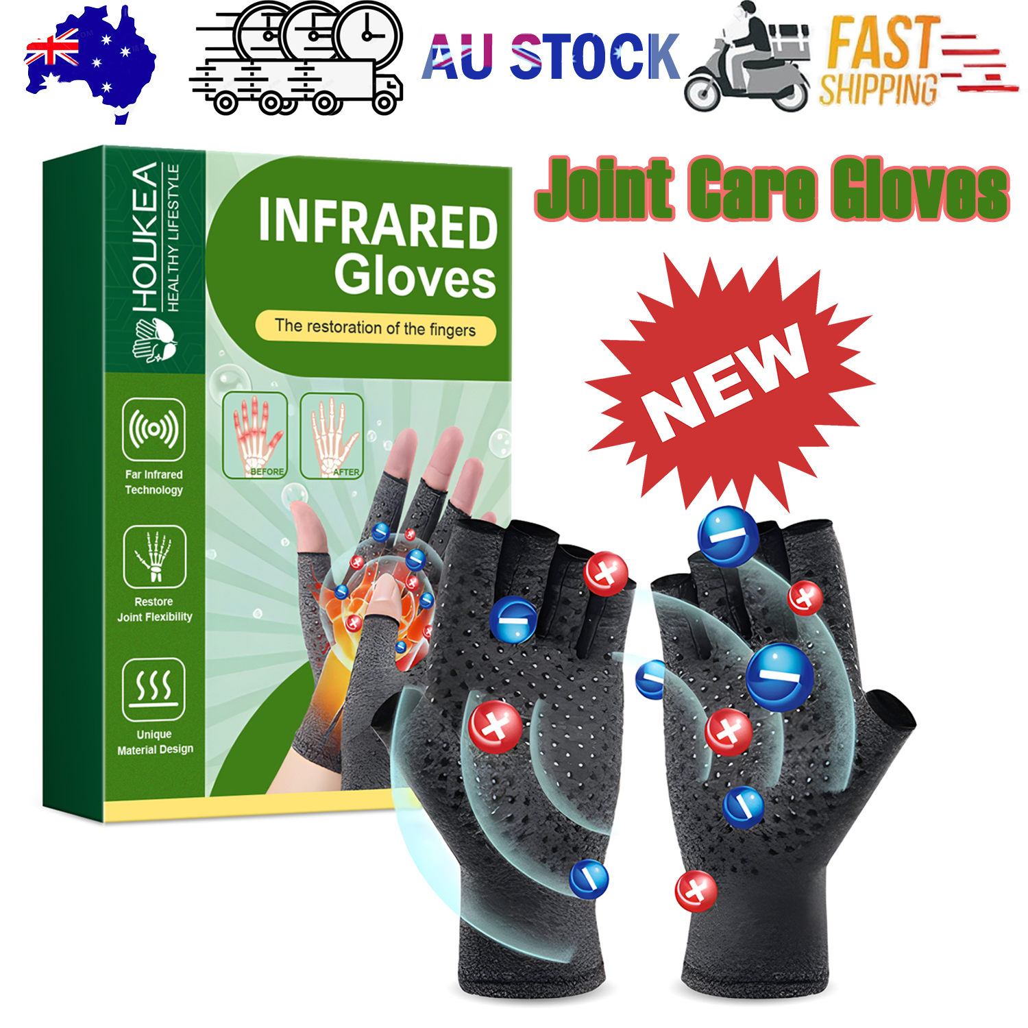 V201-W13178443-202504281632-00 Houkea Joint Care Gloves Relieve Thumb Stiffness And Finger Joint Soreness And Swelling Discomfort Care Gloves - Image 1