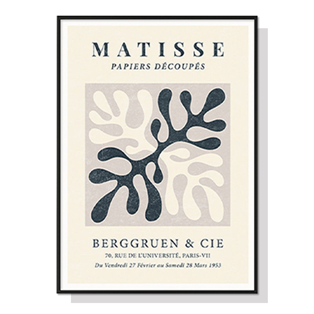 V207-1096_Henri-Matisse_1 Wall Art 70cmx100cm Henri Matisse Black Frame Canvas - Image 1