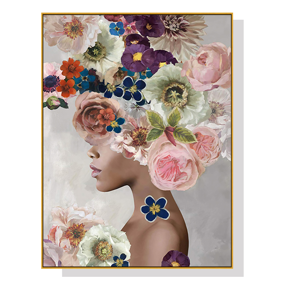 V207-1098_Foolish-in-Love-II-gold_1 Wall Art 60cmx90cm Foolish in Love II Gold Frame Canvas - Image 1