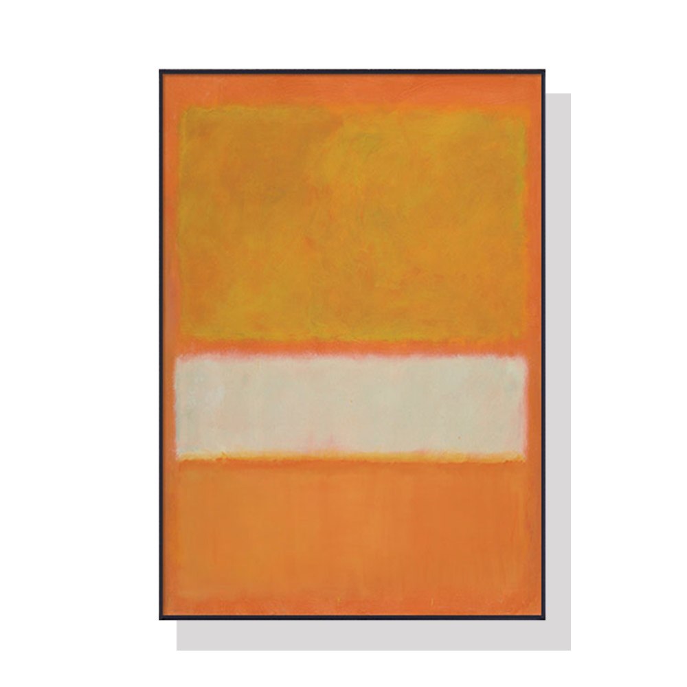 V207-1244-1-146371-00 Wall Art 80cmx120cm Yellow By Mark Rothko Black Frame Canvas - Image 1