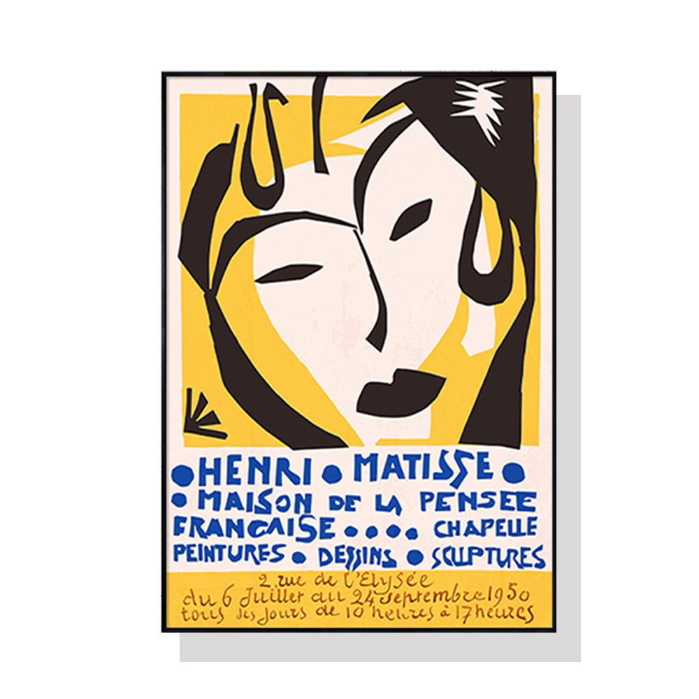 V207-1263_Henri-Matisse2 Wall Art 60cmx90cm Henri Matisse Black Frame Canvas - Image 1