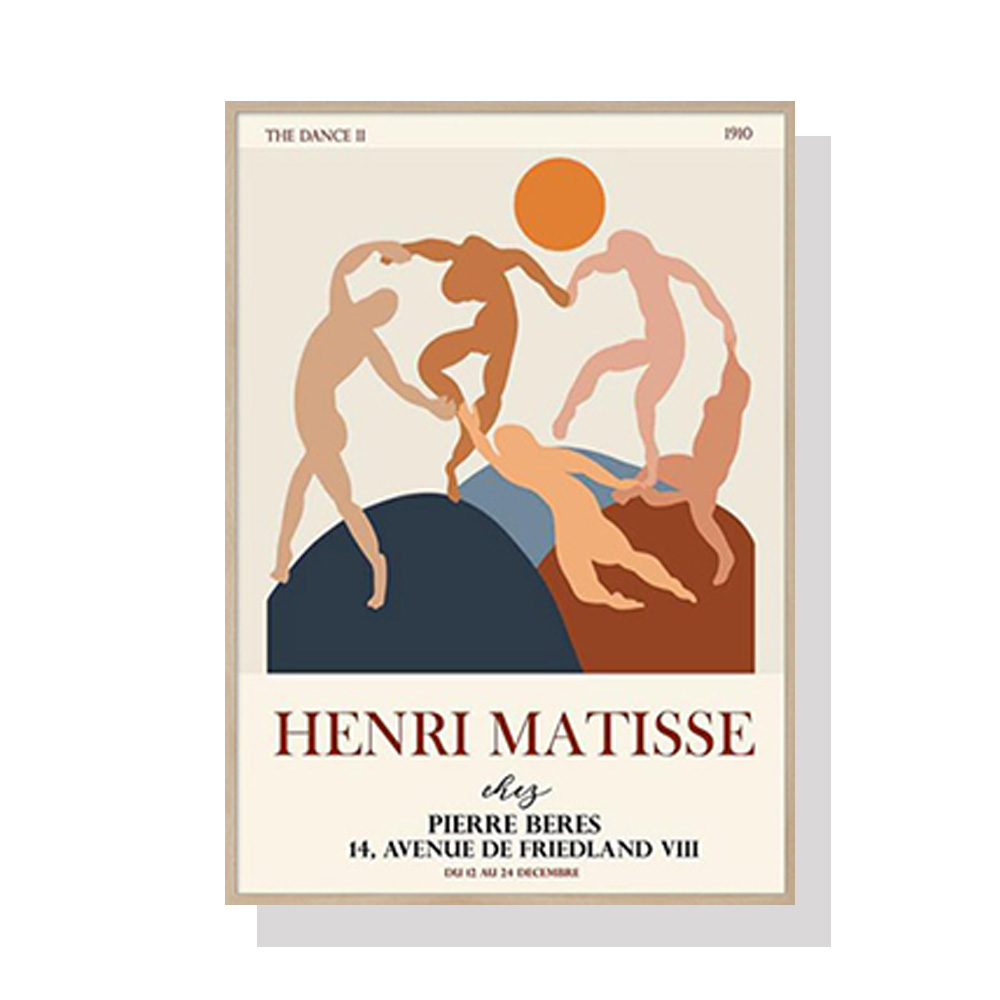 V207-1268-1-146137-00 Wall Art 40cmx60cm Dancing by Henri Matisse Wood Frame Canvas - Image 1