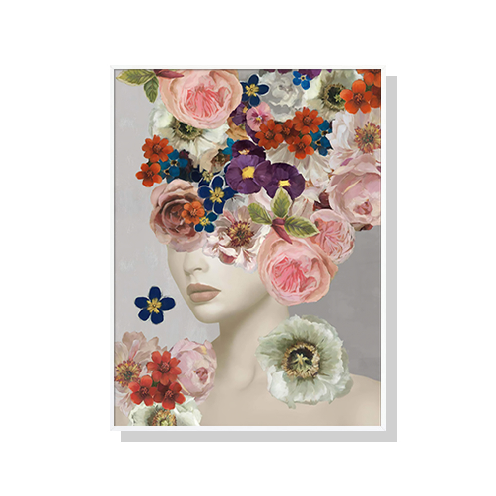 V207-1329-64811-00 Wall Art 60cmx90cm Foolish in Love I White Frame Canvas - Image 1