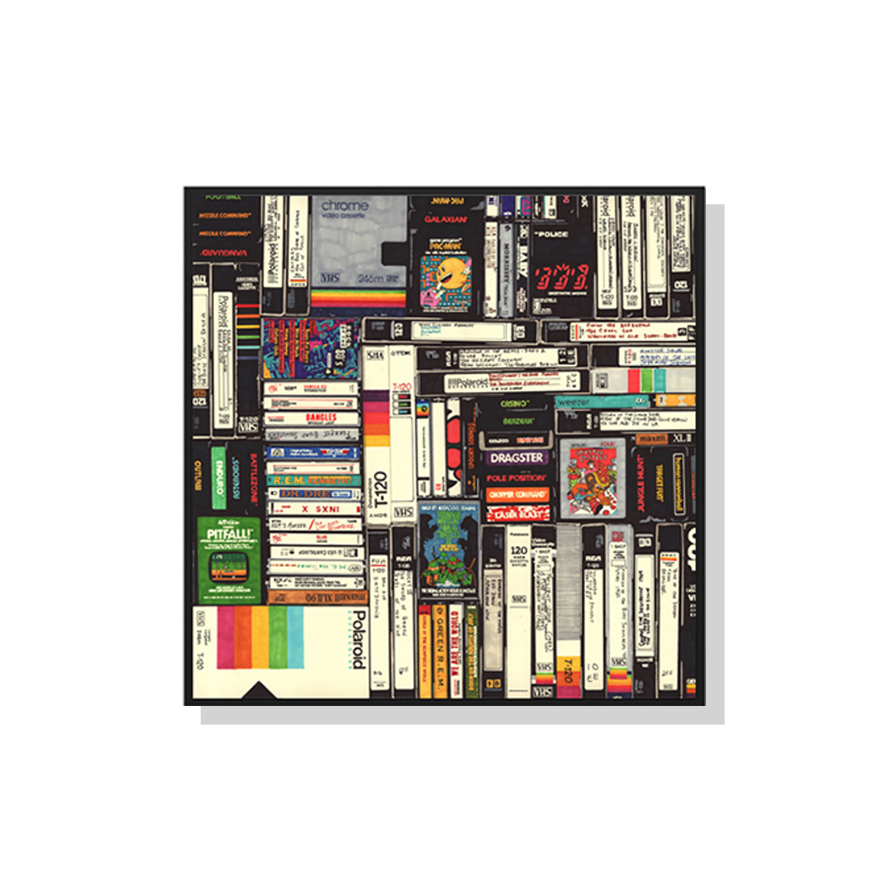 V207-1495-1-146342-00 Wall Art 40cmx40cm Book Black Frame Canvas - Image 1
